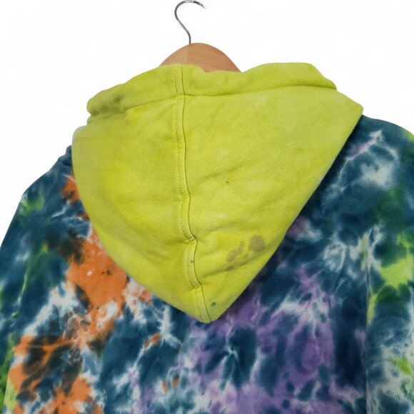 RipnDip Tie Dye Oversized Hoodie Men's Boho Retro Rubber Chest Logo L - Picture 3 of 6